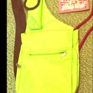 Green satchel bag